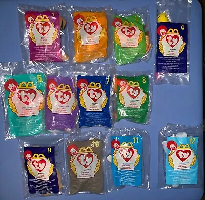 1998 McDonald's Happy Meal Ty Teenie Beanie Babies Complete Set Of 12 Sealed Pkg • $9.99