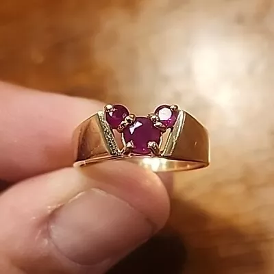 14 K Gold Ring With Ruby Mickey Mouse Stone In The Center  • $1800