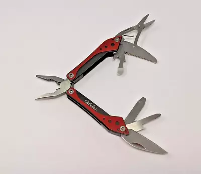 Cabela's Red Mini Multi Tool Spring Open Needle Nose Pliers Scissors Saw • $7.99