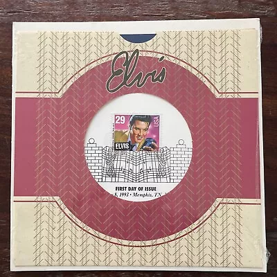 Elvis Presley's Birthday Jan 8 1993 29c Stamp First Day Issue 45-rpm Program • $8.99