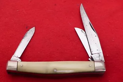 Vintage Case Tested XX USA 3-3/8  Closed Cracked Ice 3 Blade Stockman Knife • $55