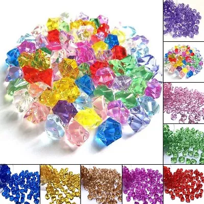 150x Acrylic Crystal Gemstone Ice Rock For Party Vase Filler Decorative Stones • £6.78
