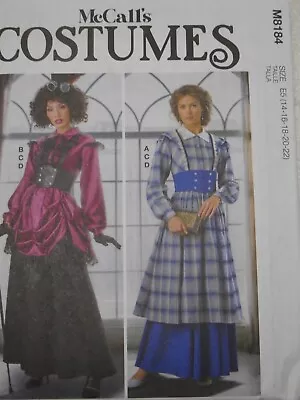 Steampunk Victorian Costume Misses Size 14-22 McCalls 8184 Sewing Pattern * • $10.84