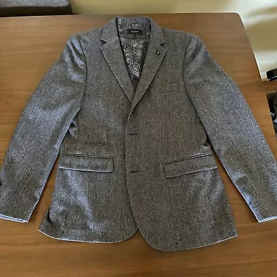 7 Diamonds Ettore Performance Wool Blazer Sport Coat Jacket - Navy - Large • $49