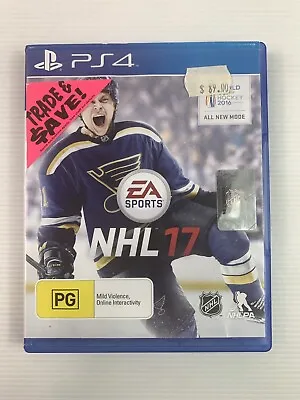 NHL 17 EA SPORTS Sony PS4 Game Playstation 4 Ice Hockey Mint Disc  • $14.97