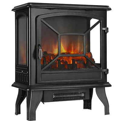 1400W 23  Electric Fireplace Stove Heater With 3D Log Flame Quartz Tube Heating • $89.99