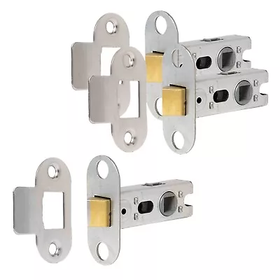 XFORT Polished Chrome Radius Tubular Latches For Internal Wooden Doors • £7.99