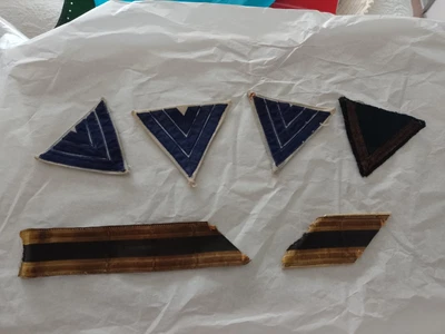4 Original WW2 German Chevrons Patches  Navy/ Kriegsmarine Obergefreiter Rank ? • £39.99