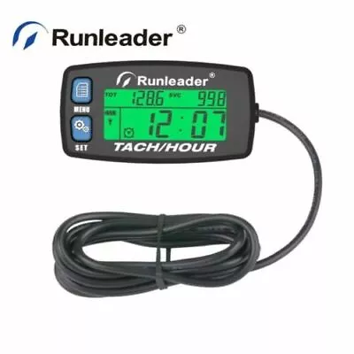 Digital Self Powered Hour Tach Meter Tachometer Battery Replaceable Maintenance • $16.09