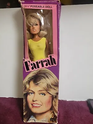 Farrah Fawcett 11 1/2   Poseable Doll 1980 Mego Corp Purple Box • $98.88