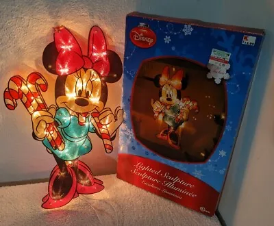 Christmas Minnie Mouse Candy Canes Light Up Display 15” Window Decor Vintage • $24.99