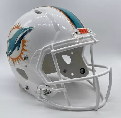 Used Riddell NFL Miami Dolphins Adult Large Speed Authentic Football Helmet • $180