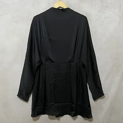 H&M Black Dolman Sleeve Dress Women's Long Sleeve Size Large RRP £34.99 • £12.14