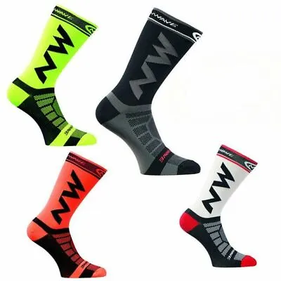 Sports Racing Socks High-Knee Road Cycling MTB Bike Breathable For Outdoor Sport • $9.49