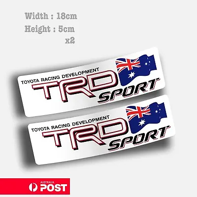 Toyota TRD Sport Australian Flag  Hilux 4x4 4WD  Logo Sticker  • $7