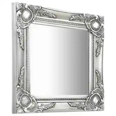 £49.99 • Buy Baroque Style Mirror Wall Small Silver Ornate Antique Look Decor Chic Square