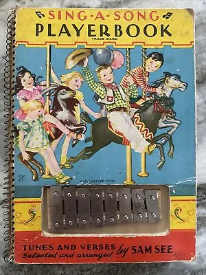 Sing-A-Song Playerbook Tunes And Verses Xylophone McLoughlin Bros Inc 1938 • $8.64