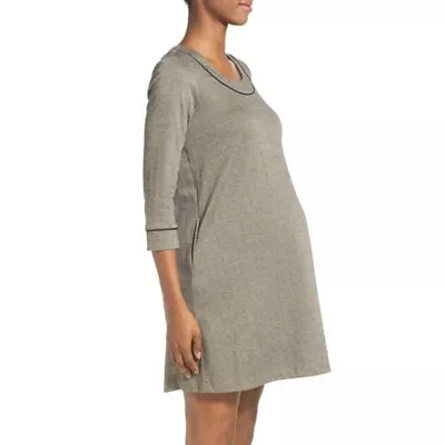 Maternal America Herringbone Black Piping Maternity Dress MED (8-10) FAST SHIP  • $54.99