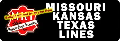 M-K-T Missouri Kansas Texas Railroad 4x12  Aluminum Wall Signs Decals Trains • $14.95