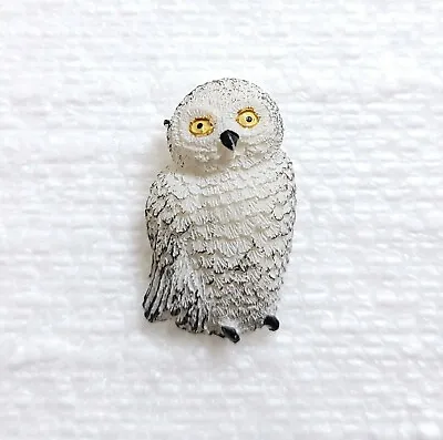 JHB Snowy Owl Button 26mm Shank Novelty Hootie White Bird Hedwig Sewing Crafts • £1.50