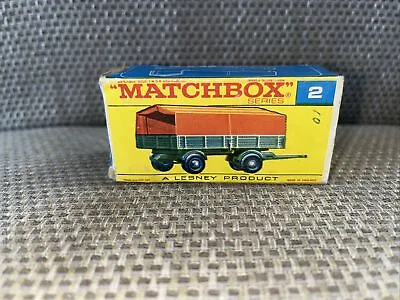 Matchbox No 2 Mercedes  Trailer And Cover  With Original Box • £6.99