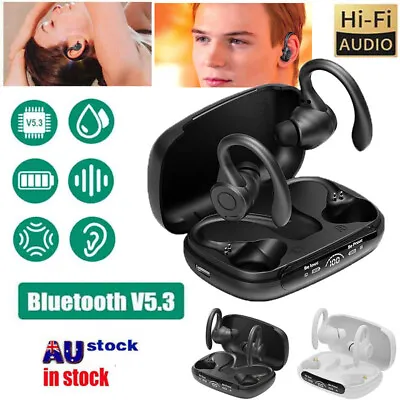 $18.99 • Buy Bluetooth 5.3 Wireless Headset TWS Earphones Earbuds Stereo Headphones Ear Hook