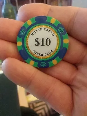 10.00 Monte Carlo Poker Chip • $1.99