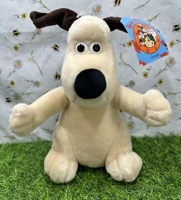 Vintage 1989 Wallace & Gromit Sitting Stuffed Dog Plush Born To Play BBC Tagged • £12.99