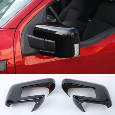 For Ford F150 F-150 2021-2023 Gloss Black Side Door Rearview Mirror Cover Caps • $72.43