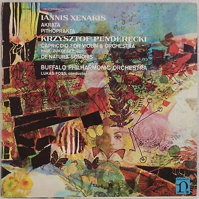 $20 • Buy IANNIS XENAKIS: Akrata, Penderecki Lukas Foss LP Nonesuch H-71201 LP NM Vinyl