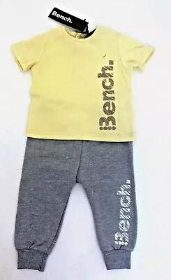 Bench Baby Boy Playwear Activewear Shirt Jogger Pants Set • £14