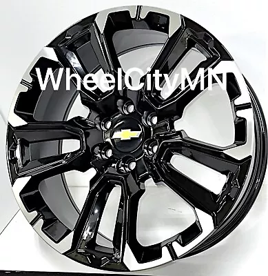$1599.99 • Buy 24  Gloss Black Machine OE Replica Rims Fits 2023 Chevy Tahoe RST Z71 6x5.5 +28