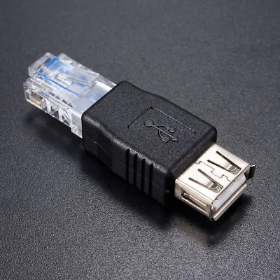 $1.69 • Buy 2Pcs Ethernet RJ45 Male To USB Female Connector Converter Adapter LAN Network