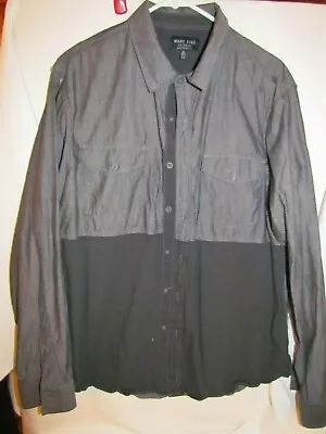 Men's MARC ECKO Cut & Sew Classic Button Up Long Sleeve XL Dress Shirt CHARCOAL • $5.40