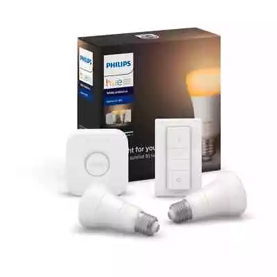 $259.99 • Buy Philips Hue 8.5W A60 White Ambient Home Auto Bluetooth ES Globe Kit