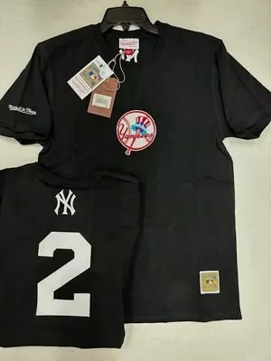 DEREK JETER NEW YORK YANKEES BLACK  SEWN Mitchell & Ness  Jersey Shirt MED-XXL • $26.99