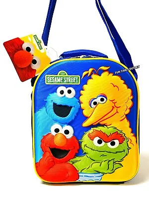 Sesame Street 3D Kids Lunch Bag Elmo Cookie Monster Big Bird Lunchbox Snack Tote • $19.95