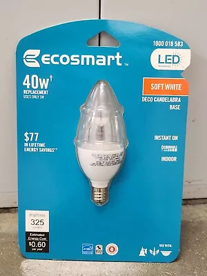 Ecosmart LED Lightbulb Candelabra Base 40W Replacement Pack Of 4 • $17