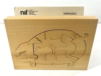 Naef Spielzung Tierfamilie #9247 Design Sabu Oguro Nesting Wooden Animal Puzzle • $99.99