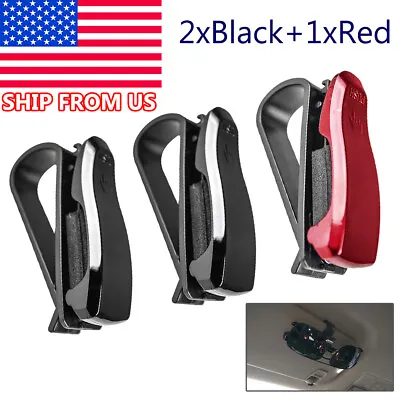 Vehicle Accessories Car Sun Visor Sunglasses Holder Glasses Card Ticket Clip 3pc • $8.99