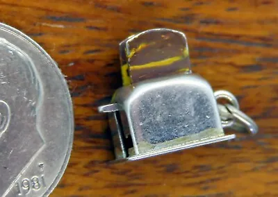 Vintage Sterling Silver RETRO POP UP ELECTRIC MOVABLE TOASTER ENAMEL Charm #M • $39.95