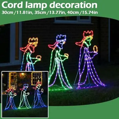 Outdoor Christmas LED Three 3 Kings Silhouette Motif | Rope Light Decor Hot H1 • $23.30