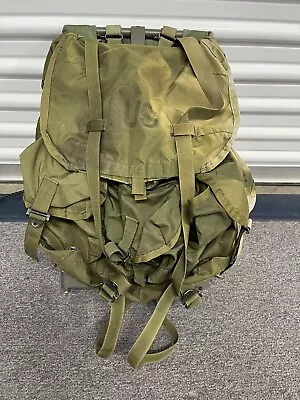 Vintage US Army Military Green Nylon Field Pack Backpack Made In U.S. • $75