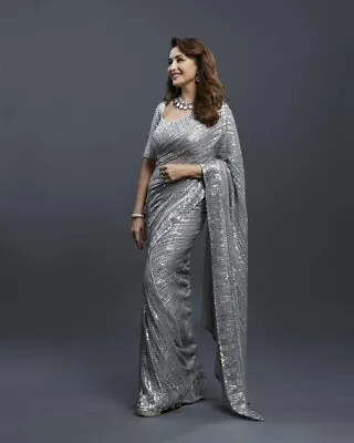 £44.39 • Buy Saree Sari Indian Pakistani Wedding Designer Party Wear Bollywood Saree Blouse