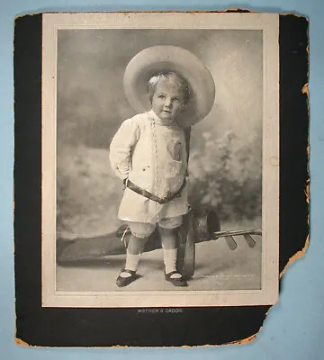 1905 Mothers Oats Original Embossed Premium Photo Card Golf Caddie Quaker Oats • $124.95