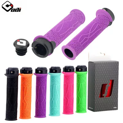 ODI Rubber Handlebar Grips 22.2mm BMX MTB Mountain Bike Lock On Bicycle Grips • $25.99