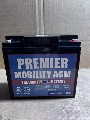 2 X Premier 12 VOLT 22 AMP Electric E Bike Battery 22AH Bike 6-DZM-20 Battery • £79.99