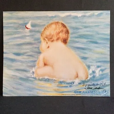 Baby Beach Toy Sailboat Art Print 8 X 10 Hand Signed Vintage 1988 • $13.79