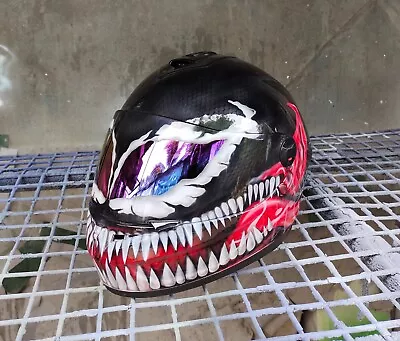 VENOM  Custom  Airbrushed   Motorcycle Helmet • $299