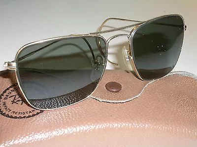 $299.99 • Buy 1970's 52mm VINTAGE B&L RAY BAN GEP G15 WRAP-AROUNDS CARAVAN AVIATOR SUNGLASSES